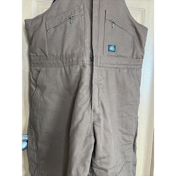 Polar King Brown Insulated Bib Overalls Carpenter Coveralls XLT - Picture 6 of 13